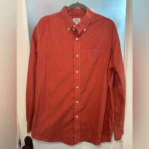 L.L Bean Slightly Fitted Salmon Button Up Large